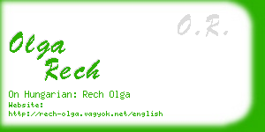 olga rech business card